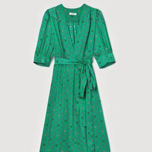 Gorgeous Sandro dress in green, 100% silk size 4 (FR 36)